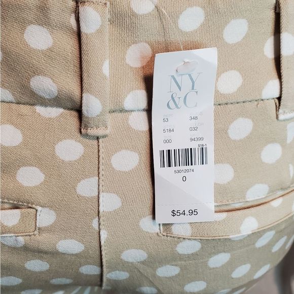 New York & Company Tan Polka Dot Pants - Picture 4 of 10